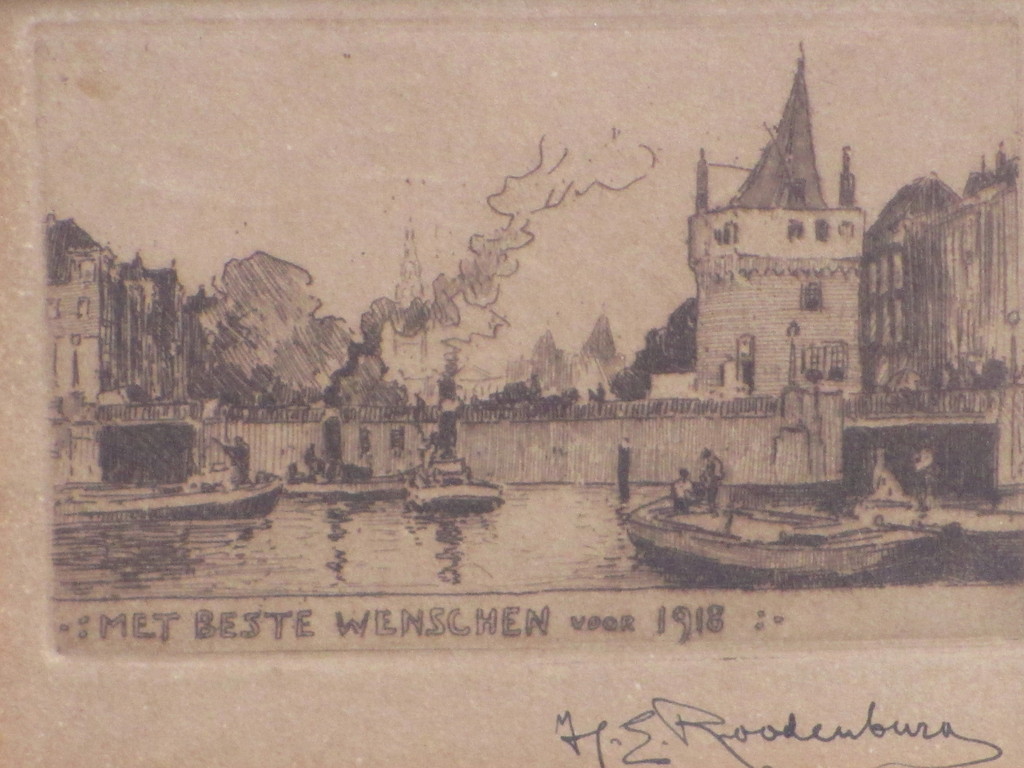 Hendrik Roodenburg, Bij de Schreierstoren Amsterdam, Ets kopen? Bied vanaf 1!