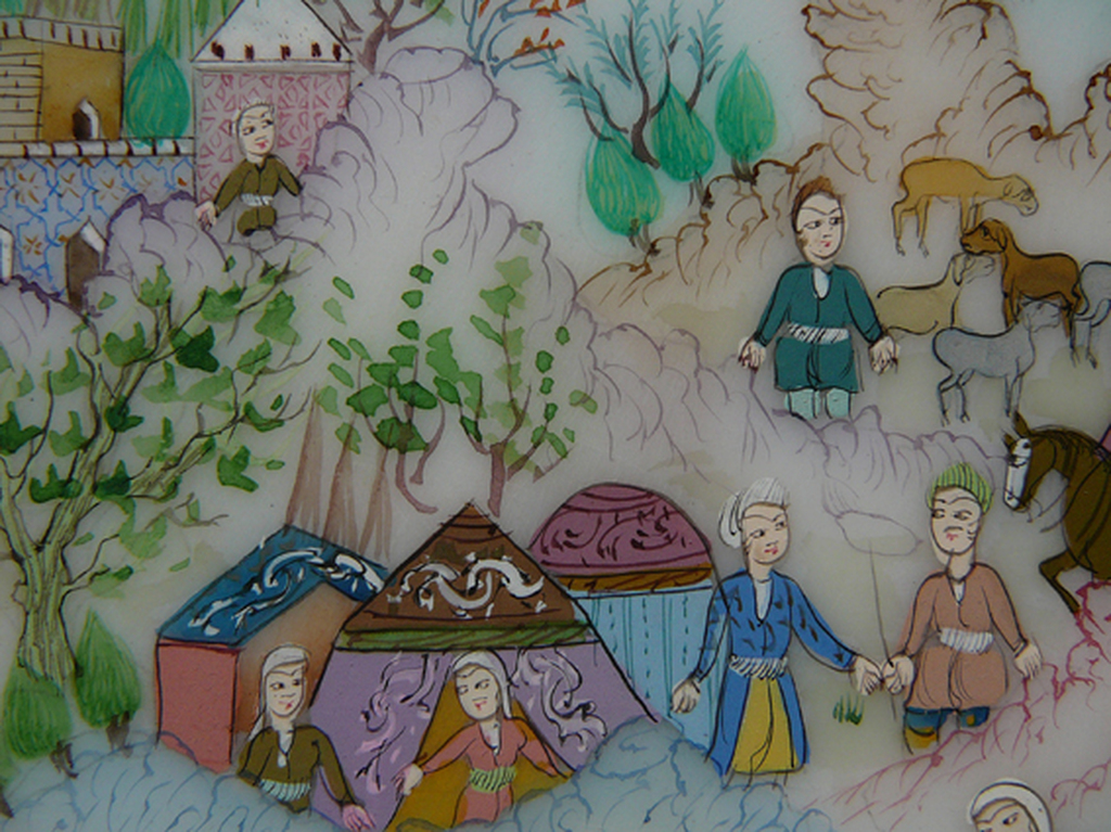 'Dorpsleven aan Beek' -onbekende kunstenaar / Arabic art- kopen? Bied vanaf 75!