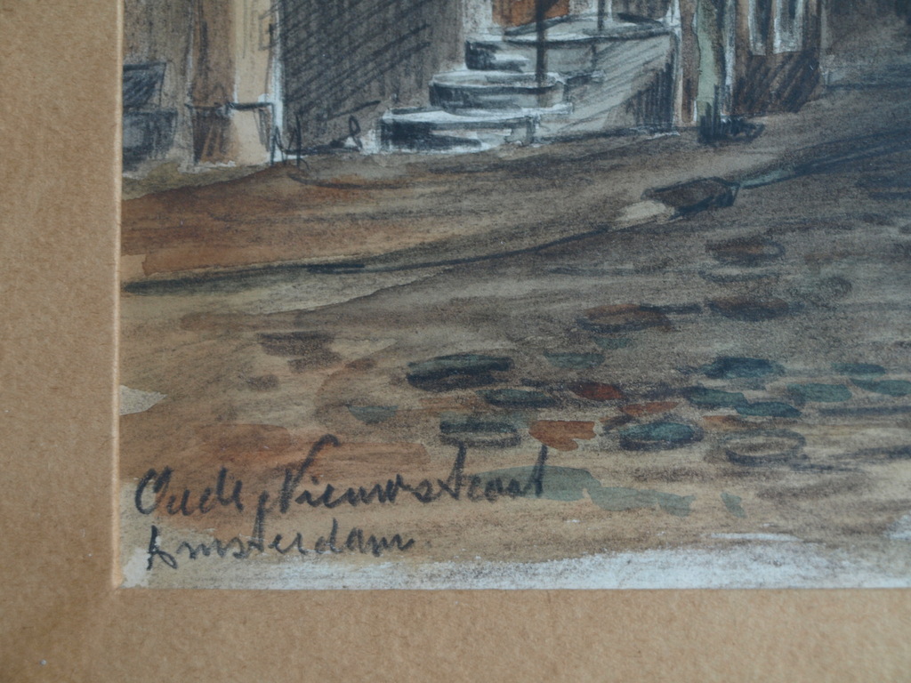 Clement van Vlaardingen : Aquarel , Oude Nieuwstraat Amsterdam Ã¢ï¿½ï¿½ ingelijst Ã¢ï¿½ï¿½1950 kopen? Bied vanaf 75!
