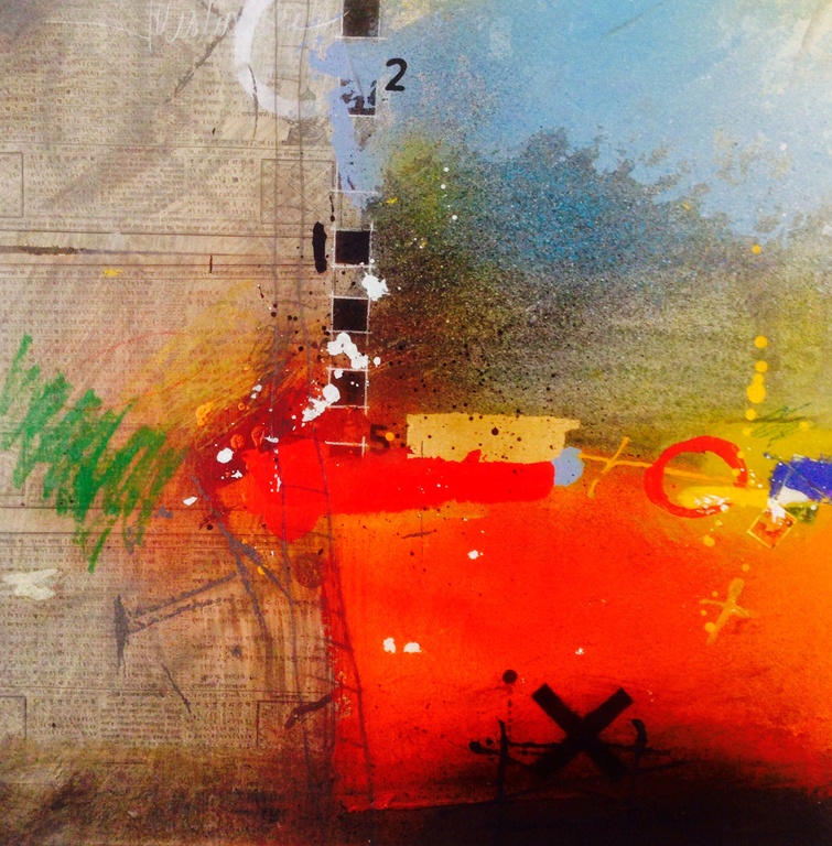 Theo koster, gemengde techniek , evening walk verkocht voor € 160!