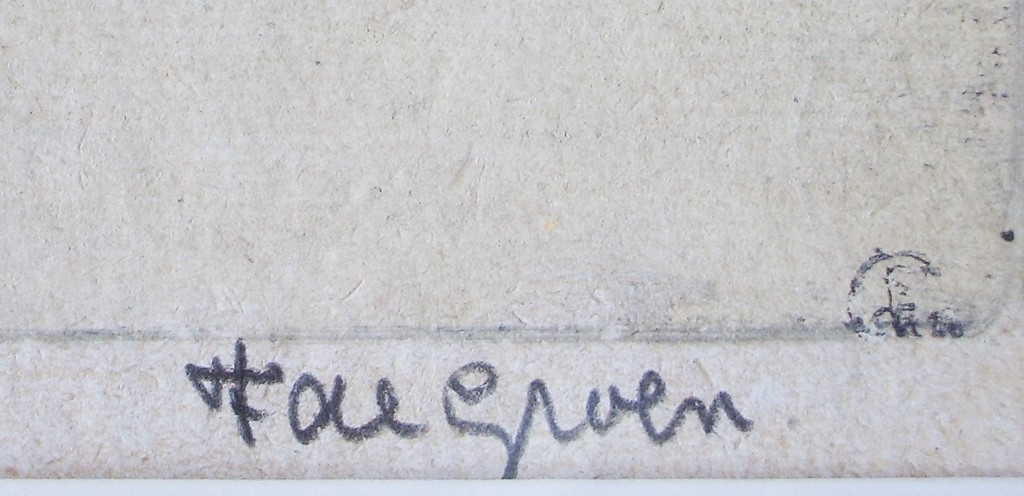 Frans de Groen, ingekleurde ets, historisch Delfshaven kopen? Bied vanaf 69!