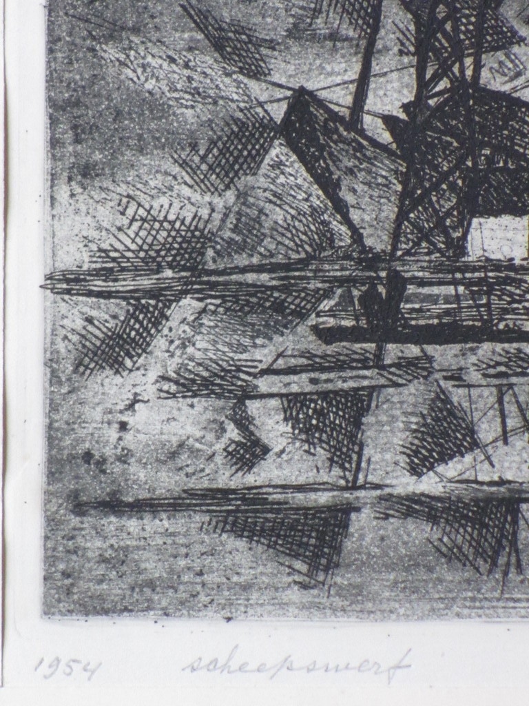 Bas van der Smit, Scheepswerf, Ets 1954 kopen? Bied vanaf 1!