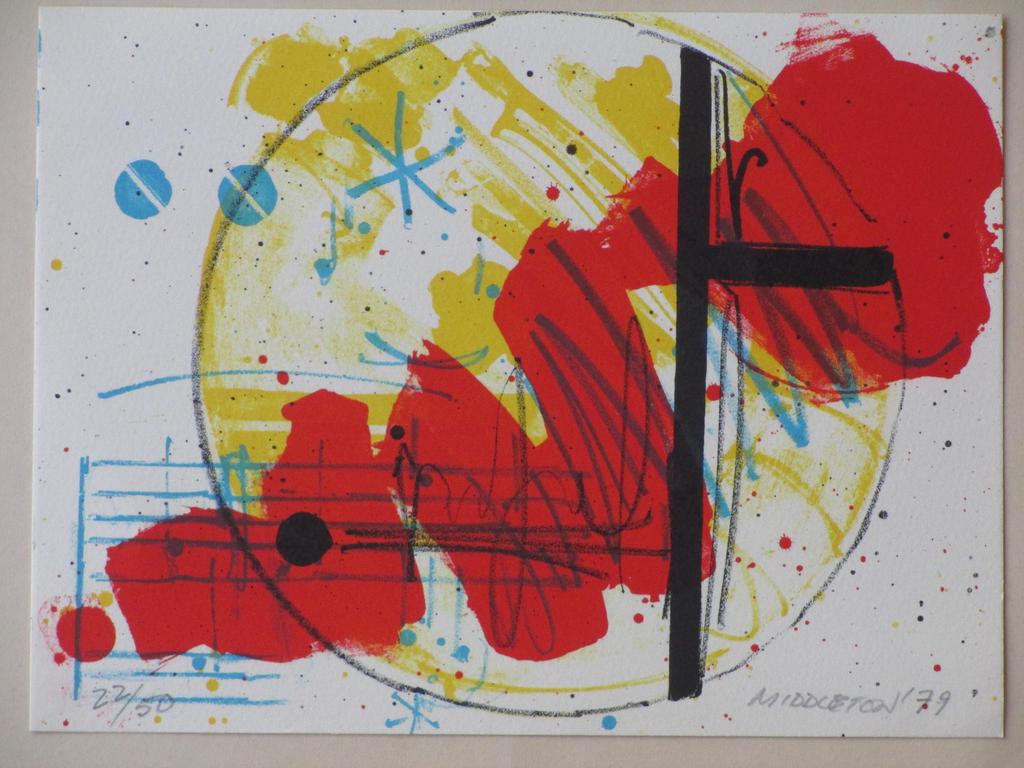 Sam Middleton, Muzikale Compositie, Kleurenlitho verkocht voor € 40!