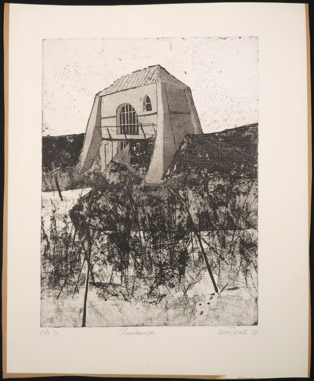Wim Zurne: Ets en aquatint, Sluishuisje kopen? Bied vanaf 20!