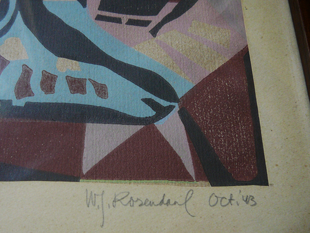 W.J. Rozendaal: Zonder Titel -houtsnede 1943- kopen? Bied vanaf 35!