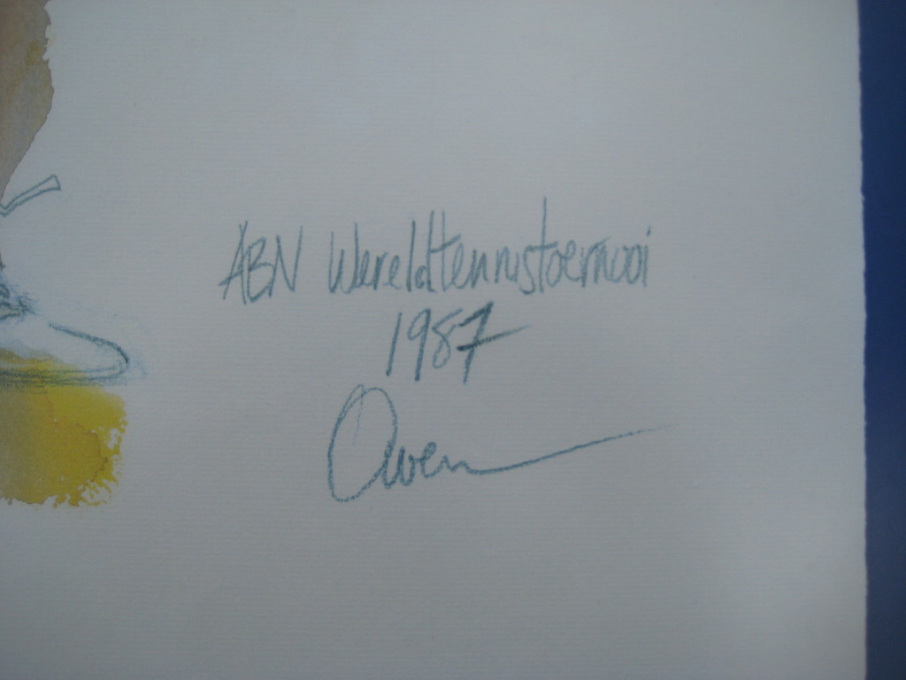 Orho Owen , aquarel , ABN wereldtennis toernooi 1987 kopen? Bied vanaf 10!