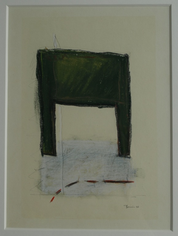 Jet Rotmans : Pastelkrijt – Zonder titel – gesigneerd – Ingelijst - 1988 verkocht voor € 87!