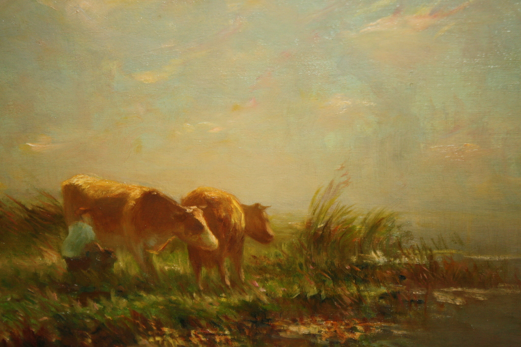 FEDOR v KREGTEN - MELKENDE BOER - KOEIEN in LANDSCHAP verkocht voor € 250!