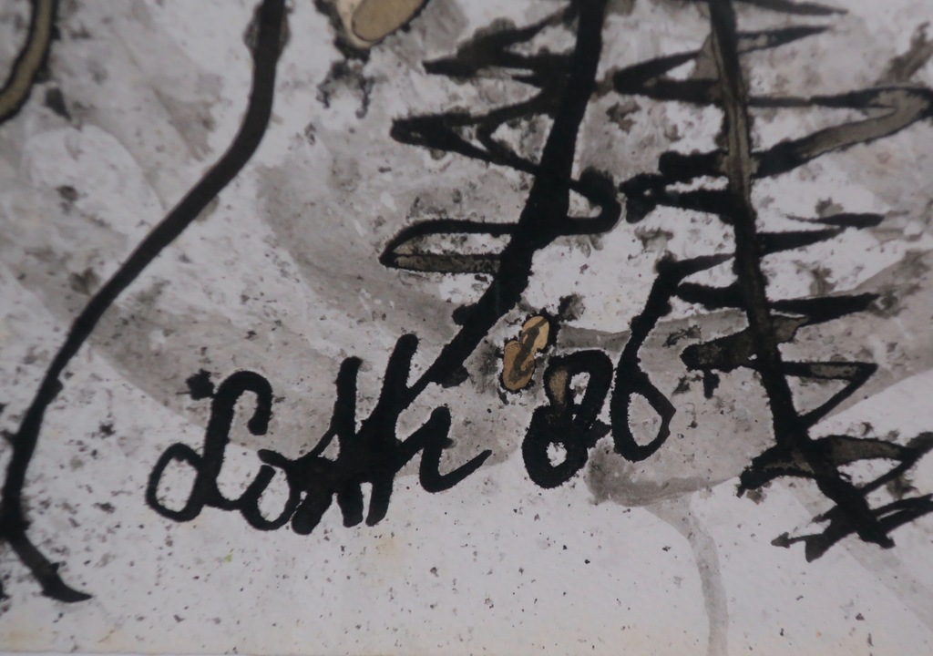 Lotti van der Gaag: Gewassen inkttekening, Nos eglises en tete... - Ingelijst kopen? Bied vanaf 350!