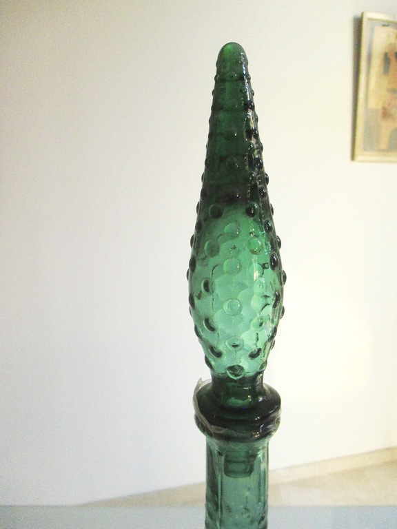 Murano. groen glazen karaf met stolp kopen? Bied vanaf 12!