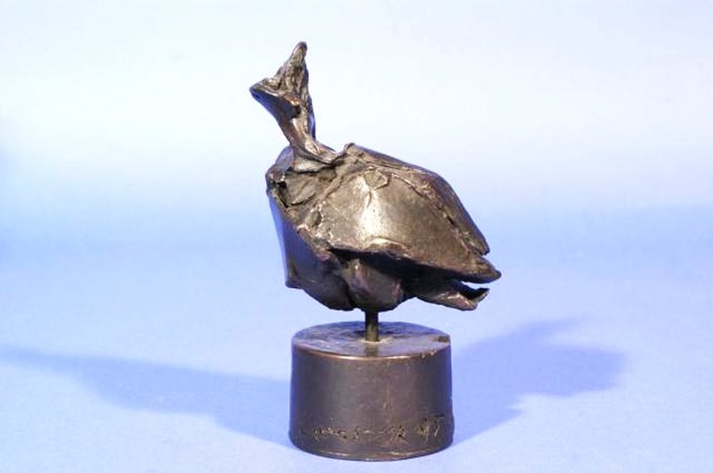 Ger Lataster zeldzaam bronzen beeld. verkocht voor € 750!