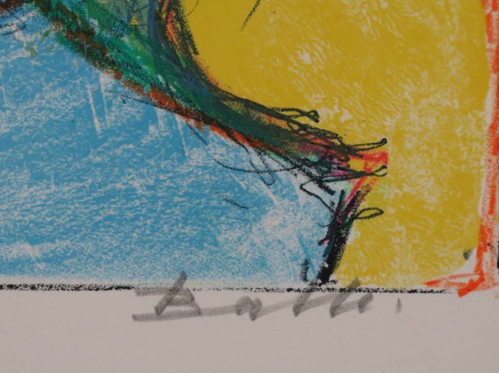 Mogens Balle: Kleurenlitho, Kleurrijke koppen (CoBrA) kopen? Bied vanaf 70!