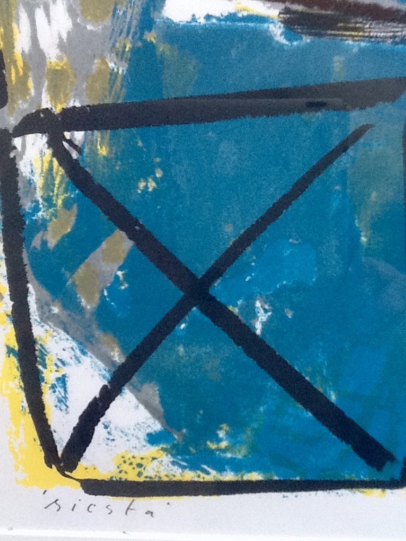 Piet Warffemius, zeefdruk, Siësta, gesigneerd en ingelijst kopen? Bied vanaf 45!