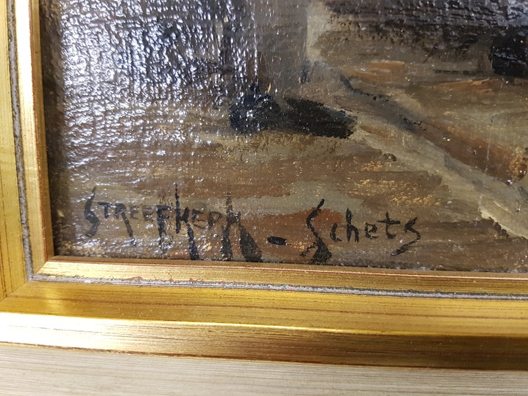 streefkerk, olieverf schets kopen? Bied vanaf 100!