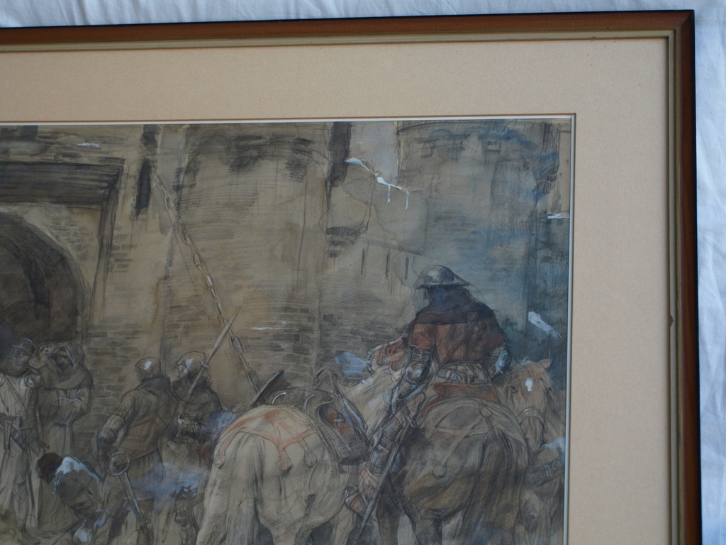 Johannes Hendricus Jurres: Aquarel , Historische voorstelling- ingelijst–ca 1930 kopen? Bied vanaf 200!