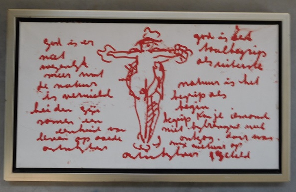 Anton Heyboer, Natuur, Twee keer gesigneerd, Olie op doek, in baklijst verkocht voor € 350!