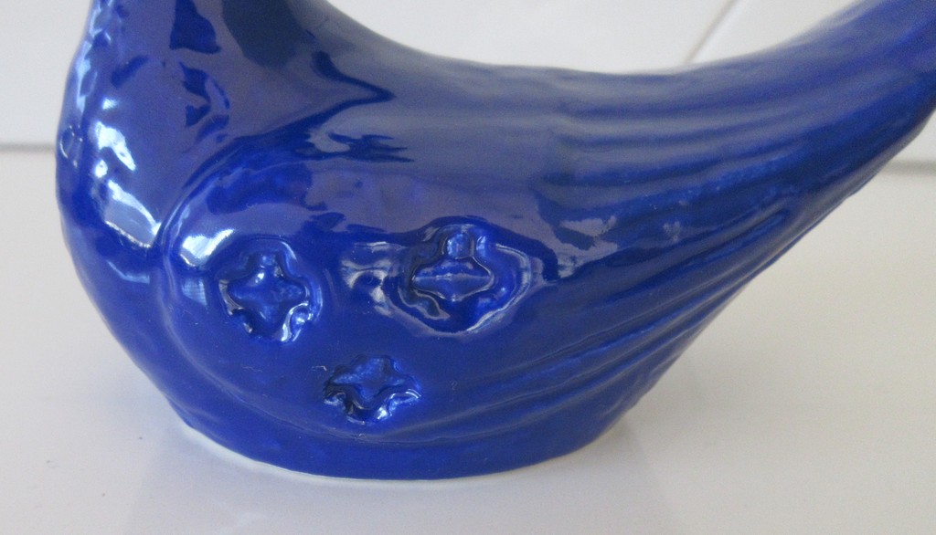 Ongespecificeerd - Blauw aardewerken sculptuur van een vogel. Ontwerp Aldo Londi, uitvoering Bitoss kopen? Bied vanaf 1!