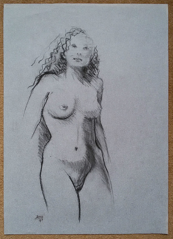 Zes naakten, 5x tekening en 1x aquarel kopen? Bied vanaf 1!