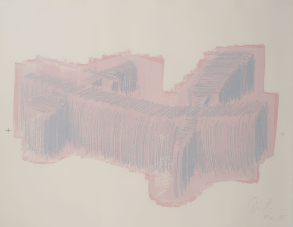 Pjotr Muller: Zeefdruk, Architecturale voorstelling - Ingelijst kopen? Bied vanaf 20!