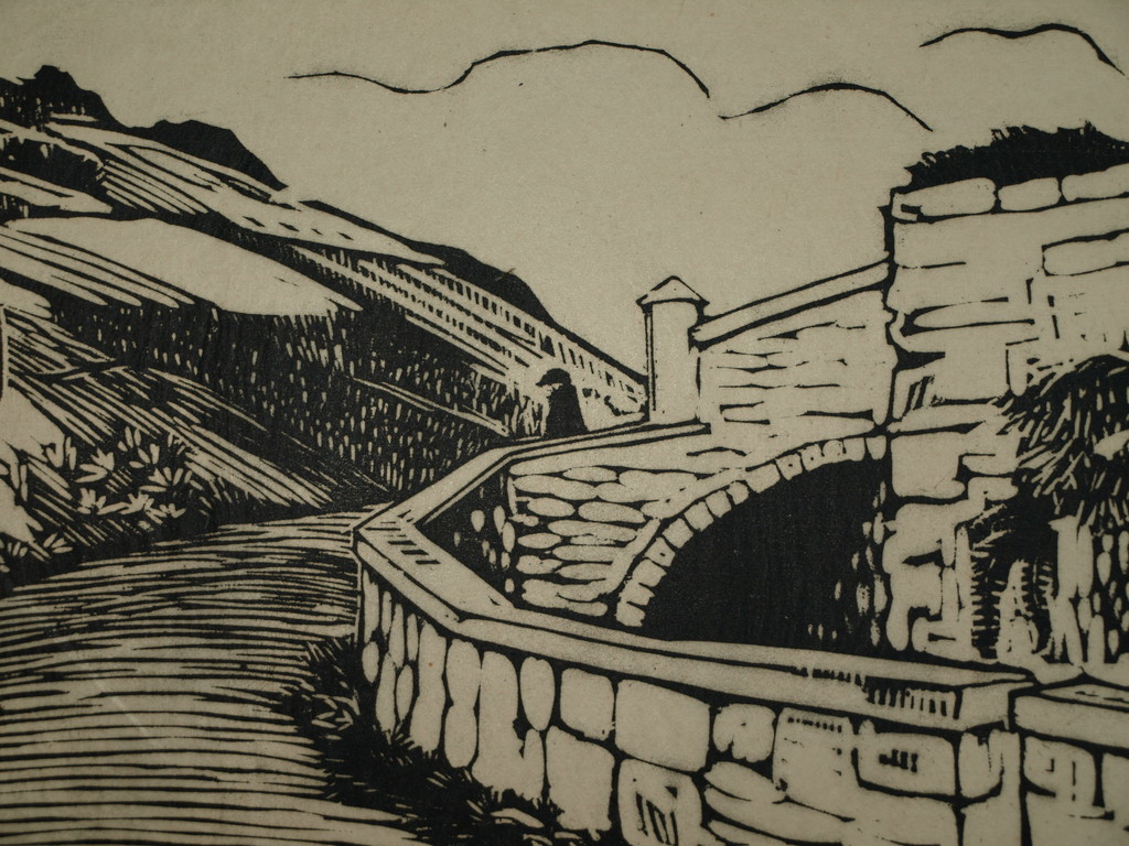 JEAN RADOUX – Houtsnede – Les Ardennes / De Ardennen – Gesigneerd - Oud kopen? Bied vanaf 1!