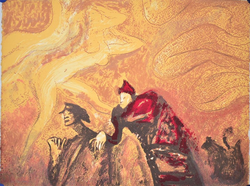 Luis Filcer: Litho. Figuur in het rood. kopen? Bied vanaf 50!