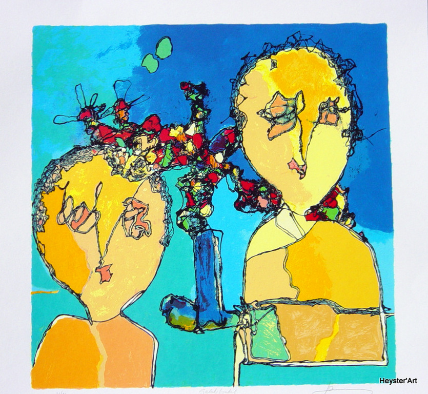 Jan Latinne - zeefdruk - Geluksboeket - oplage 99 kopen? Bied vanaf 49!