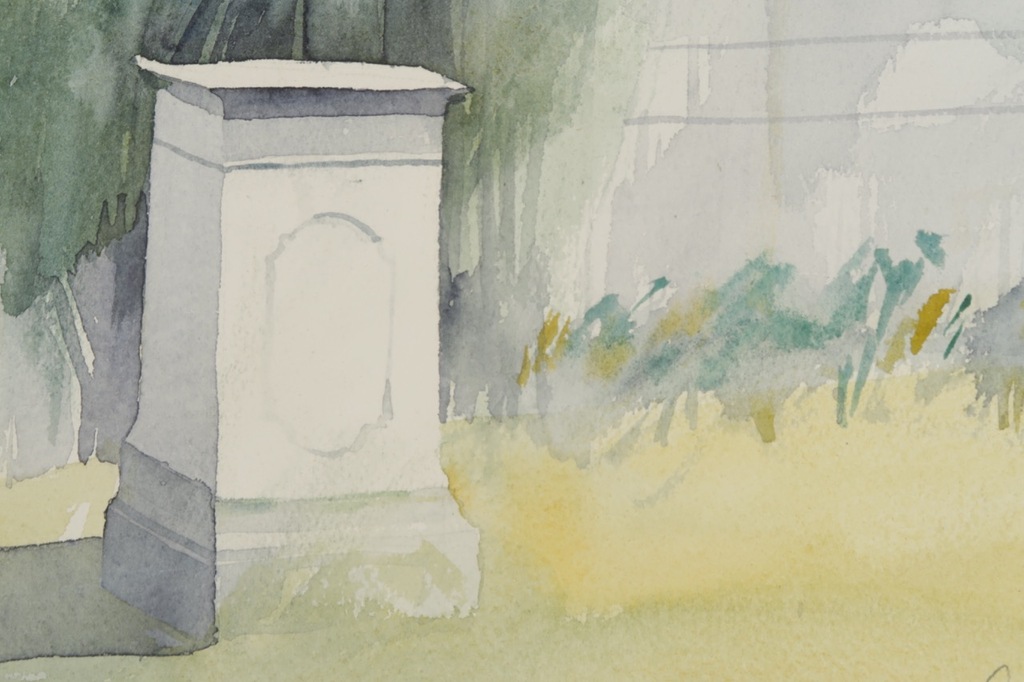 Onbekend gesigneerd: Aquarel, Zonder titel kopen? Bied vanaf 1!