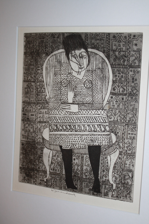 Theo Beerendonk  - ETS CUBISTISCHE DAME IN STOEL kopen? Bied vanaf 50!