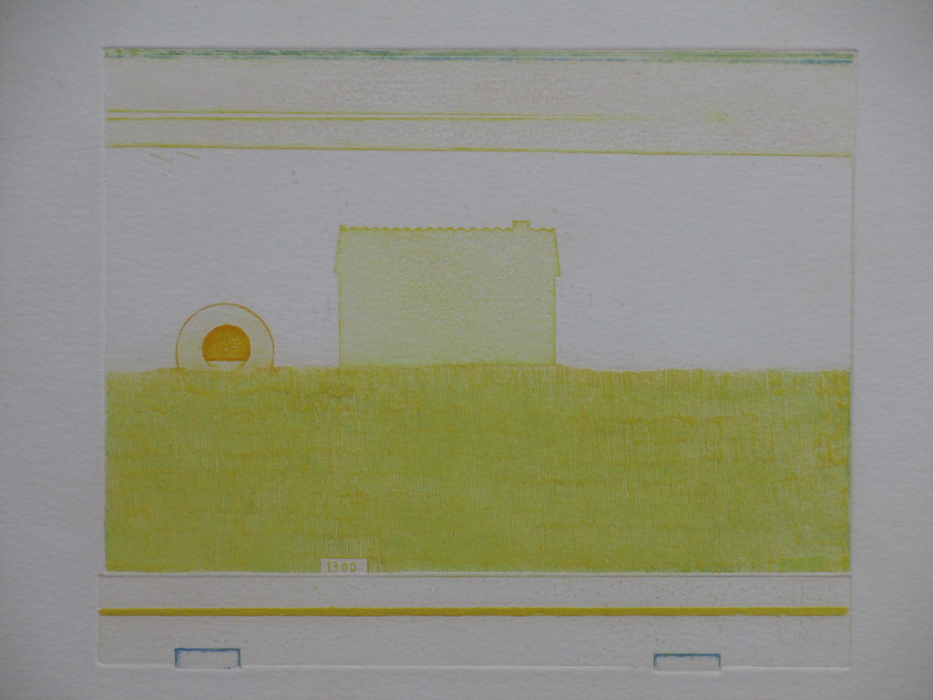 Eduard Flor, Compositie in geelgroen, Kleurets kopen? Bied vanaf 30!