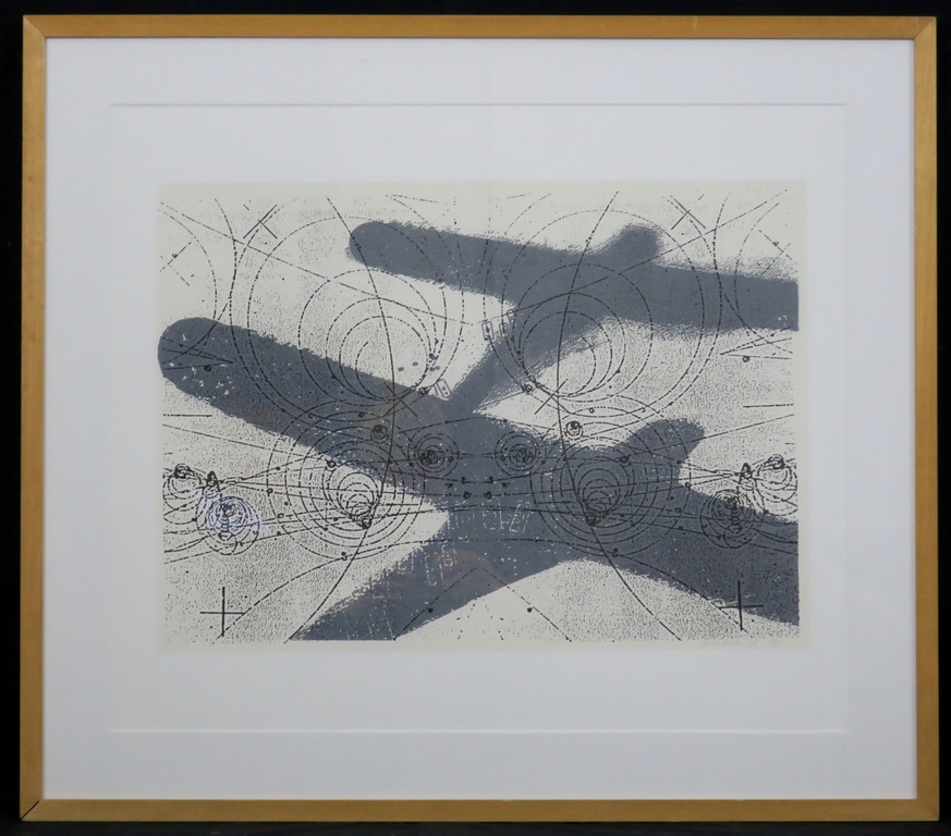 Anne Semler: Zeefdruk, Serie Seelenloch no.2 - Ingelijst verkocht voor € 35!