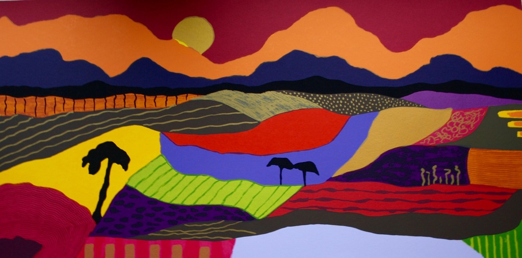 Ronald Boonacker, Tanzania III, Zeefdruk verkocht voor € 65!