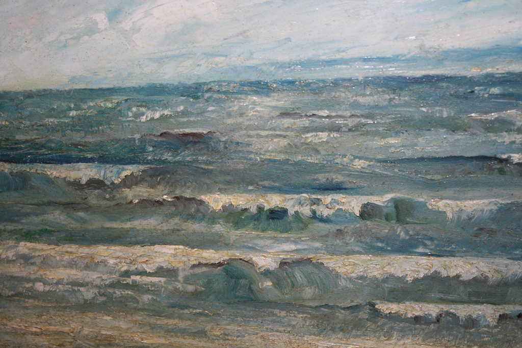 ZEEGEZICHT met KUSTLIJN 1937 onbekende meester kopen? Bied vanaf 1!