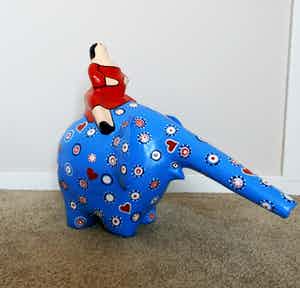 Ada Breedveld - Ada Breedveld - beeld: Blauwe olifant harten - 2008 verkocht voor € 95!