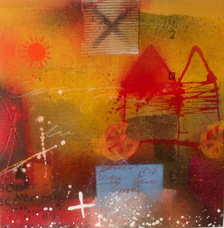 Theo koster , schilderij , rood huis verkocht voor € 68!