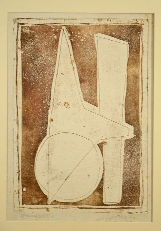 Jean Signovert: Ets/Aquatint, Abstracte Compositie verkocht voor € 35!