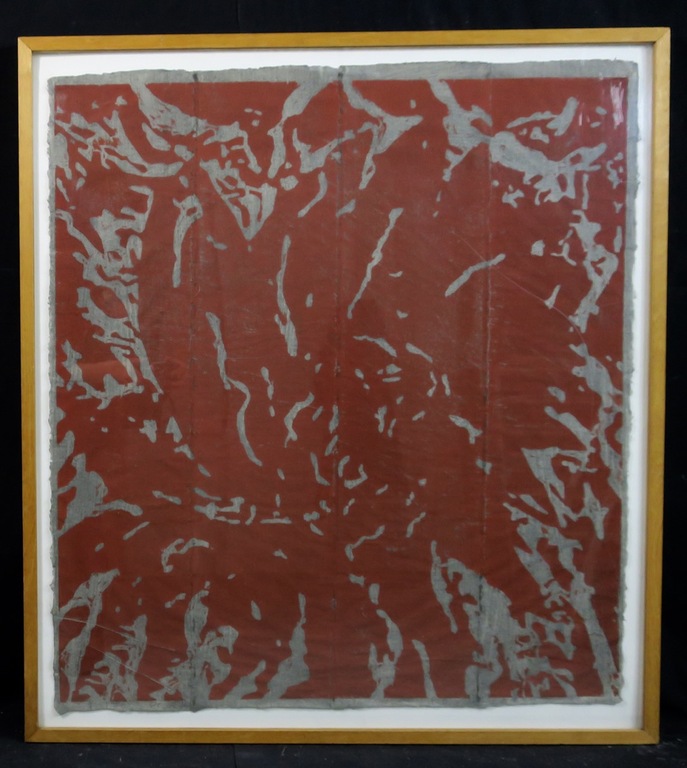 Rob Lodder: Gemengde techniek, Zonder titel 178- Ingelijst (groot) verkocht voor € 35!