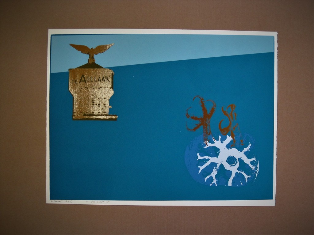Grafisch meesterwerk van Theo v/d Akker "de Adelaar Wormerveer" Litho  kopen? Bied vanaf 1!