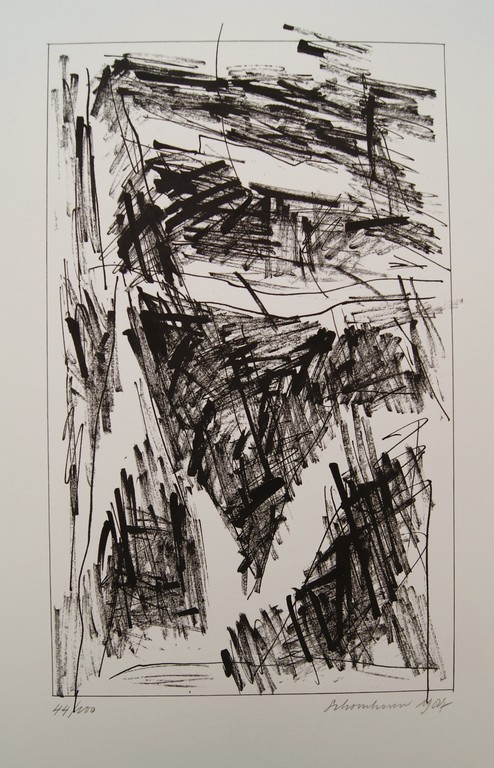 Jan Schoonhoven gesigneerde zeefdruk uit 1987 (Zero) verkocht voor € 350!