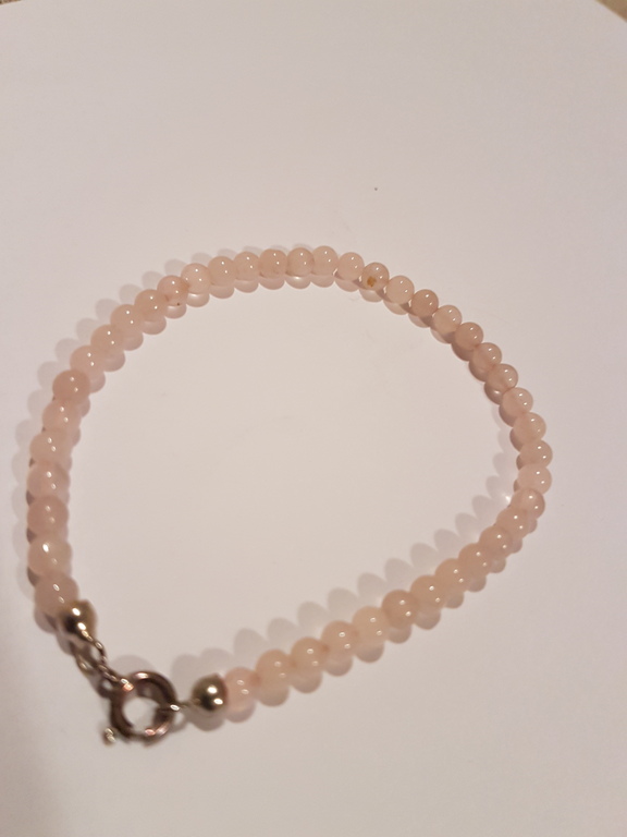 Armband rozenkwarts en zilver 925 kopen? Bied vanaf 5!
