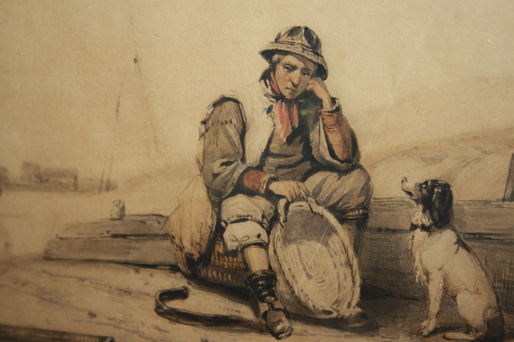 PH SADEE 1837 - 1904 - VISSER met lege VANGST met HOND - HAAGSE SCHOOL kopen? Bied vanaf 255!