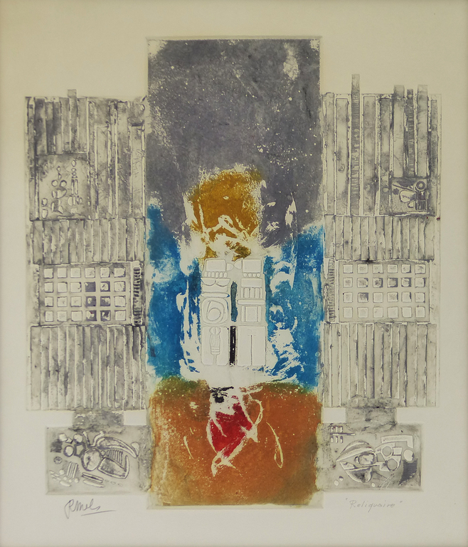 René Mels (1909-1977), carborundum-ets, ''Réliquaire kopen? Bied vanaf 30!