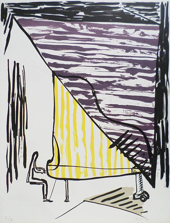 Toon Teeken - Pianist, zeefdruk verkocht voor € 35!