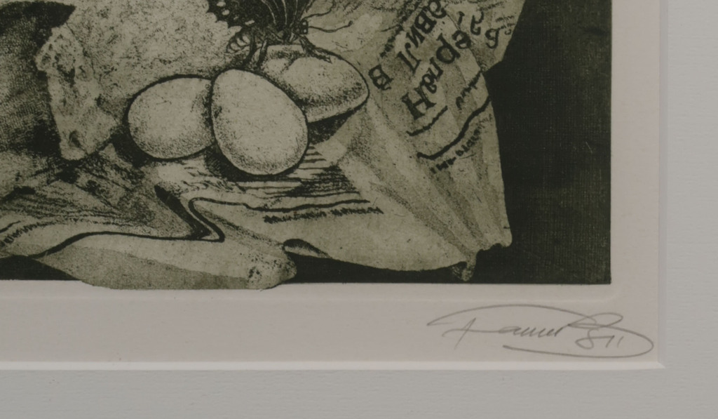 Onbekend gesigneerd: Ets, Z.T. - Ingelijst kopen? Bied vanaf 1!