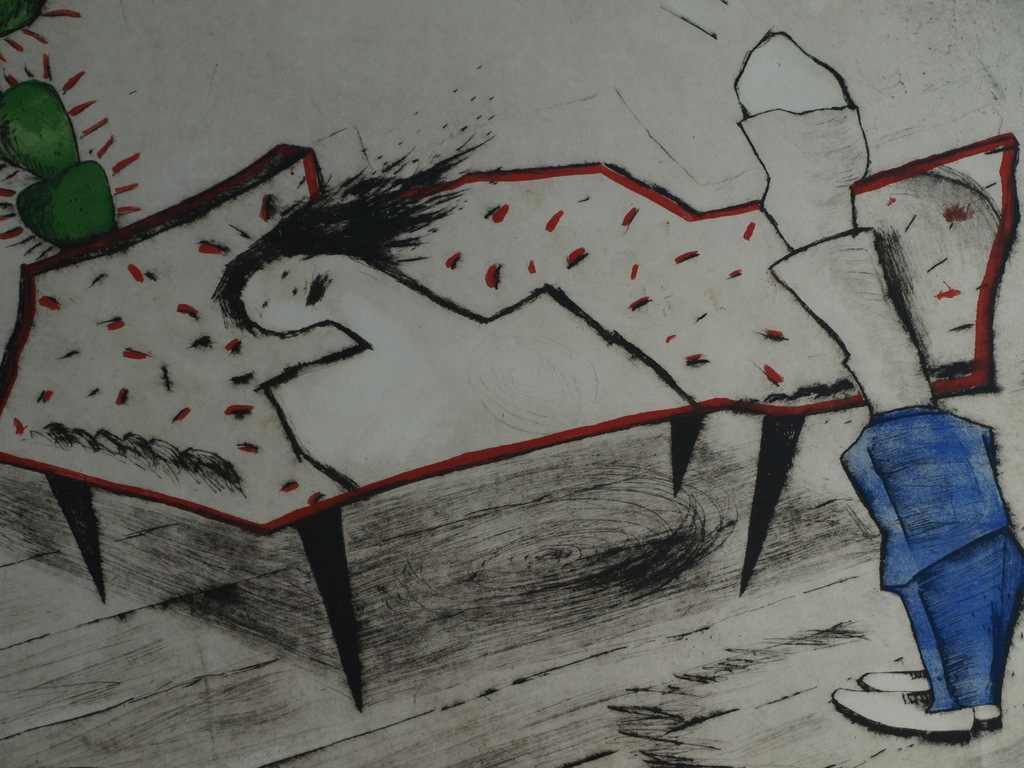 Wim Compier : Ets en aquatint, In Analyse – gesigneerd & ingelijst – ca 1987  kopen? Bied vanaf 85!