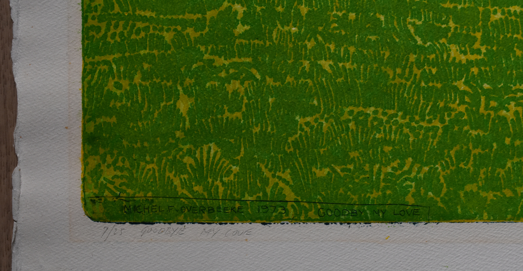 Michel van Overbeeke # GOODBYE MY LOVE # 1973, gesigneerd, oplage 25, mint--/nm+ kopen? Bied vanaf 95!