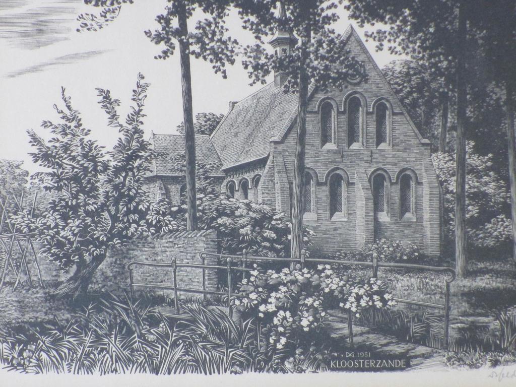 Dirk van Gelder, Kloosterzande, Houtgravure kopen? Bied vanaf 30!