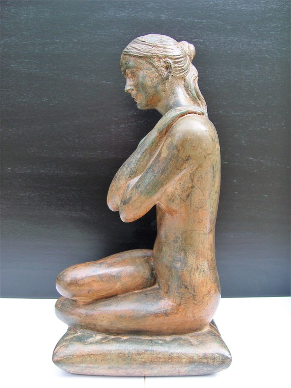 Pierre Chenet - Pierre CHENET: Zittend naakt in brons kopen? Bied vanaf 290!