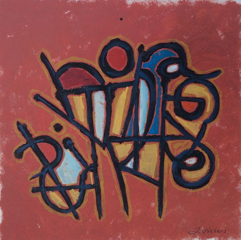 Jack Vissers, acryl op papier kopen? Bied vanaf 1!
