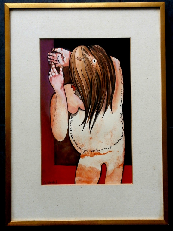 Ans Wortel - gouache: Kijken hoe dan ook en je verbazen kopen? Bied vanaf 175!