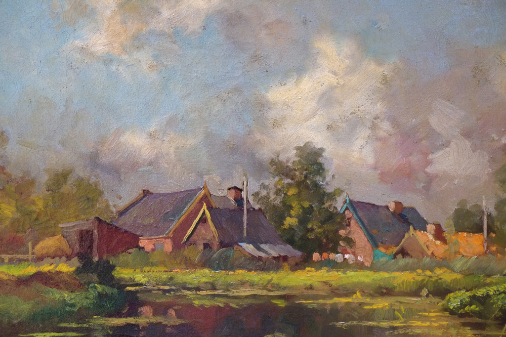 Landschap, olieverf op doek. kopen? Bied vanaf 160!